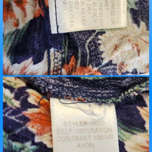 Jodifl Boho Oversized Bubble Sleeved Blue Floral Blouse Top Size S V-Neck Long - Picture 16 of 16